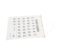 LABRIMP Monthly Calendar Wall Hanging Pocket Organizer Cotton Linen Storage Bag for Easy Access Rustic Design for Classroom Bedroom for Daily Routines