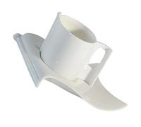 LABRIMP Multi-Function Coffee Mug with 180ml Ceramic Cup and Anti-Skid Square Saucer, Featuring a Convenient Handle for Patio or Office Use, for Afternoon Tea or Coffee Drinking