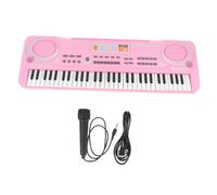LABRIMP Multifunctional Electronic Piano Keyboard for Microphone Educational Musical Instrument in Pink for Early Learning and Hand-eye Coordination Development