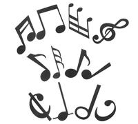 LABRIMP Music Note Wall Stickers Set 12Pcs, Easy to Apply Matte Finish Decals for Bar and Home Music Room Wall Decor