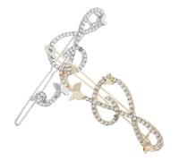 LABRIMP Musical Note Hair Clips 2Pcs Elegant Note Hairpins Alloy Hair Clips for and Women Office