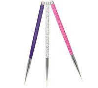 LABRIMP Nail Art Liner Brushes Set Fiber Material 3 Pcs with Easy to Use Design for Professional Nail Shops and Home Use