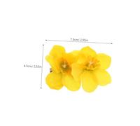LABRIMP Narcissus Flower Hairpin for Women Side Clip Stable Hair Accessories Tame Unruly Bangs Pure Chic Botanical Hair Clip for Spring Parties