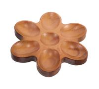 LABRIMP Natural Wood Egg Holder Tray Countertop Organizer for Secure Fresh Egg Storage Rustic Artistic Design Kitchen Decor for Home Use