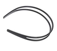 LABRIMP Non-Slip Two-Tier Daily Headwear Black Plastic Fine Tooth Headband for Women Face Washing and Hair Fixing