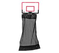 LABRIMP Over-The-Door Laundry Basket with Zipper, Red Basketball Hoop Mesh Hamper for ’ Room, Dorm, Bathroom Storage Organizer, Space-Saving Hanging Laundry Hamper