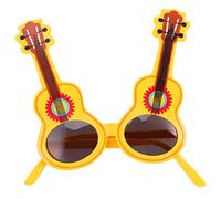 LABRIMP Party Photo Props Guitar Shaped Eyeglasses Glasses Props Novelty Eyewear Costume Accessories for Party Supplies and Themed Events