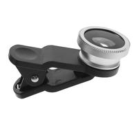 LABRIMP Phone Camera Lens Fisheye Macro Universal Clip-On Cell Phone Aluminum Alloy Glass Construction Super Wide Angle Professional Hd Stylish Silver