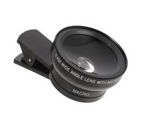 LABRIMP Phone Macro Lens and 0.45x Wide Angle Clip-on Lens for Smartphones Professional 2-in-1 Compatible with Mobile Phones Black