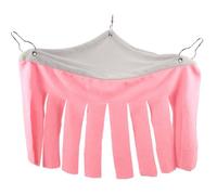 LABRIMP Pink Cloth Small Pet Hideout Forest Hut Shape Hamster Corner Hammock and Sleeping Bed to Boredom and Provide a Comfortable Hideaway for Guinea Pigs, Rabbits and Small Animals