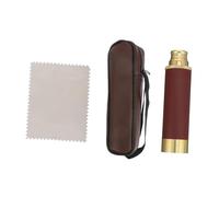 LABRIMP Pirate Retro Monocular Telescope Lightweight Copper Body 25x30 with Bak4 Prisms and Leather Case Stable Graphics for Cosplay and Travel