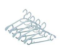 LABRIMP Plastic Clothes Hangers Skidproof Windproof Traceless Drying Hangers Wide Shoulder Plastic Wardrobe Organizers for Home and Clothing Stores 5pc Blue Set