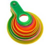 LABRIMP Plastic Fruits Measuring Lap Tool Set for Oranges and Citrus Easy to Use Fruit Diameter Measurement with 17 Pieces and Farm Grading Random Color