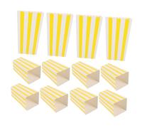 LABRIMP Popcorn Boxes Fresh Delicate Style Paper for Party Snacks Yellow 12pcs and Popcorn Holders Containers for Snack Stores and Home Parties