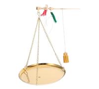 LABRIMP Portable Copper Chinese Lever Scale Traditional Handheld Antique Baking and Kitchen Weight Precise Dosage Control for Medicine Compact Vintage Design with Weights