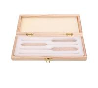 LABRIMP Portable Hydrometer Case Wooden Foam-Padded Storage Box for Glass Hydrometer and Thermometers, Protective Wooden Box for Home Brewing and Professional Winemaking