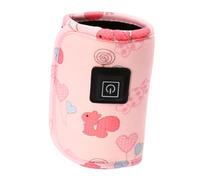 LABRIMP Portable Milk Bottle Warmer with USB Heating, Velvet Material and 3 Gears Adjustable Temperature, Keep Milk Warm for Newborns and Parents During Travel Random Color