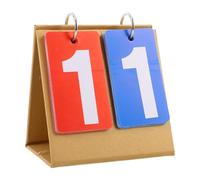 LABRIMP Portable Mini Flip Scoreboard for Card Games, Yellow Specialty Paper Score Keeper, Tabletop Flipper for Competitive Scoring in Sports and Recreation