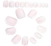LABRIMP Press on Nails for Women 20 Pcs Pink Abs Fake Fingernails with Glitter Design Unique Delicate Style Easy to Use Simple to Decorate Birthday Prom