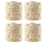 LABRIMP Printed Toilet Paper 4 Rolls Bamboo Pulp with Delicate Pattern Design, Functional Holiday Essential for Party and Holiday Season