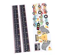 LABRIMP Race Cars Growth Chart Wall Sticker PVC Height Measurement Ruler for Playroom Decor Self-Adhesive Removable Wall Decals for Boys