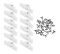 LABRIMP Refrigerator Casters Spacesaving Design 12pcs Plastic White with Stable Installation and Easy Mobility for Upright Freezer and Fridge Doors for Business and Modern Home Use