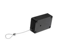 LABRIMP Retractable Cable Lock Remote Control Anti-Lost Black and Stainless Steel Wire Lock with Automatic Retraction and Adjustable Length for Industrial and Commercial Use