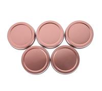 LABRIMP Reusable 12pcs 70mm Rose Gold Mason Jar Lids Tinplate Leakproof Sealing Covers for Canning and Food Storage