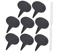 LABRIMP Reusable Cheese Markers Set with Soapstone Chalk Small Black Cheese Labels for Charcuterie Board Dessert Decor Lightweight and Easy to Clean