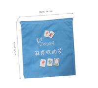 LABRIMP Reusable Drawstring Mahjong Storage Bag Thickened Fabric Organizer Pouch Portable Tile Protection Holder for Travel Family Gatherings Board Game