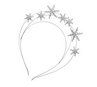 LABRIMP Rhinestone Star Hairband Crown Silver Multi-Layer Crystal Wedding Headband Bridal Hair Accessories Sparkling Hair Jewelry for Women Party