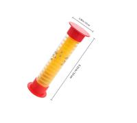 LABRIMP Sand Timer for Board Games with Sound 5-second Plastic Hourglass 13cm Red Lid Yellow Tube Game Accessory and Adults