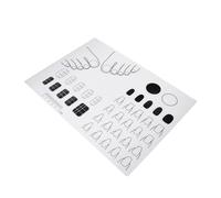 LABRIMP Silicone Acrylic Nail Mat Trainer Easy-clean Nail Art Practice Sheet for Manicurists and Beginners and Decal Creation Tool