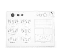 LABRIMP Silicone Acrylic Nail Practice Mat for Application Practice and Learning by Zones Flexible White Nail Training Pad Suitable for Learning Tool