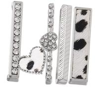 LABRIMP Silver Decorative Bling Rings Watch Strap Charm for Watch Bands Silicone Ornaments for Womens Smartwatch Birthday Christmas Thanksgiving Easy Slide Accessory