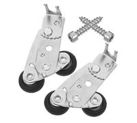 LABRIMP Sliding Wardrobe Door Roller Wheels for Cabinet, Adjustable Fork Design with Precision-Engineered Bearings, Nickel Plated Iron and Nylon Material, Smooth Sliding Performance