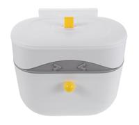 LABRIMP Small Wall-mounted Plastic Hanging Trash Can with Lid for Kitchen Cabinet Door Space-saving Covered Compost Bin for Under Sink Bathroom Office and Cupboard Waste Disposal