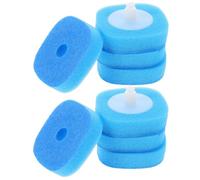 LABRIMP Sponge Cleaning Convenient and Replacement Practical Heads 8pcs Blue Brush Refill Effortless Toilet Home Bathrooms
