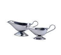 LABRIMP Stainless Steel Gravy Boat Sauce Container for Dressings Jug Server Pourer Dishwasher Safe for Restaurants Finish