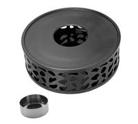 LABRIMP Stainless Steel Heating Base Teapot Stand Teapot Warmer Rack Teapot Wax Burner Teapot Stove Round Porcelain Tealight Heater Tealight Warmer Tea Lights Candles Tea Stove Holder