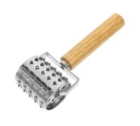LABRIMP Stainless Steel Meat Tenderizer Hammer with Wooden Handle Dual Sided Spiked Mallet for Beefsteak Pork Chicken Dishwasher Safe Kitchen Tool for Tenderizing Meat