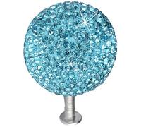 LABRIMP Stainless Steel Single-Hole Round Drawer Knob Pull Handle with 5 Screws Blue Cupboard Cabinet Door Knobs Suitable for Wardrobe and Furniture