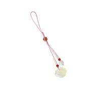 LABRIMP Stylish Jade Phone Charm Keychain Pendant with Hsiuyen Jade Material, Lightweight and Easy to Attach, Chic and Creative Phone Decor for Keys and Trinkets