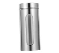 LABRIMP Tea Storage Container Coffee Holder 1200Ml Stainless Steel Airtight Dry Food Storage Jar with Window Kitchen Pantry Organization for Dry Goods