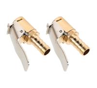 LABRIMP Tire Nozzle Adapter Copper 8mm Clip-on Inflator Quick 2pcs Inflation with Seal Design for Easy Carry Suitable for Outdoor and Emergency Tire Inflation