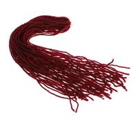 LABRIMP Unisex Burgundy Fake Dreadlock Hair Wig Long Natural Looking Dreadlock Extensions Fashion Hairpiece for Men and Women