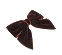 LABRIMP Velvet Bowknot Hairpin for Brown Spring Clip Hair Bow Accessories Elegant Hair Jewelry for Weddings Parties Daily Wear Gift for Women and Teens