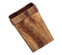 LABRIMP Waste Clean 8l Texture Plastic Imitation Bin Wood with Grain Stylish Easy to Garbage Can Coffee- Trash Container for Home Use Suitable Bathroom Or Kitchen