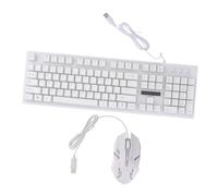 LABRIMP Wired Mechanical Gaming Keyboard and Mouse Combo with Luminous Backlit Keys, Non-conflict Design, Wear-resistant Plastic Construction, Suitable for Home and Office Use