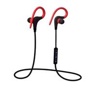 LABRIMP Wireless Earbuds Stereo Noise Cancelling Headset Ergonomic Earphones for Sports Running Gym with Hour Talk Compatible with Devices Red